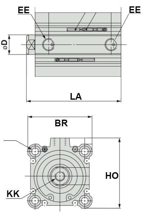 CYLINDER KOMPAKT CQ2B25-15D