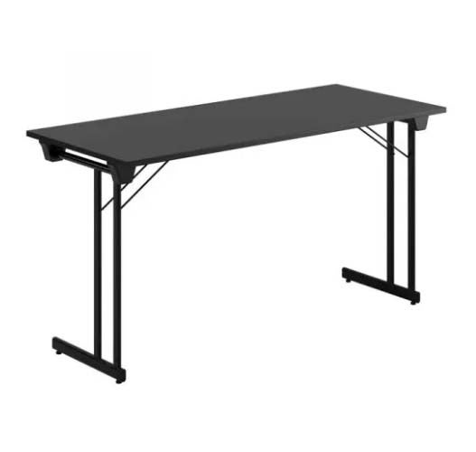 Kongress style, 140x60 cm, svart skiva, svart stativ
