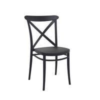 CROSS, STAPELBAR STOL, SVART P LAST