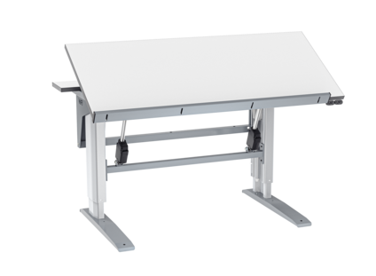 Vinklingsbart bord W400 1400x800mm delad bordsskiva