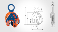 IP10 1T 0-20MM VERTICAL LIFTIN G CLAMP