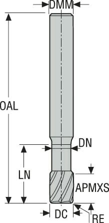 PINNFRÄS HM 8 MM 170080R020.0-MEGA-64