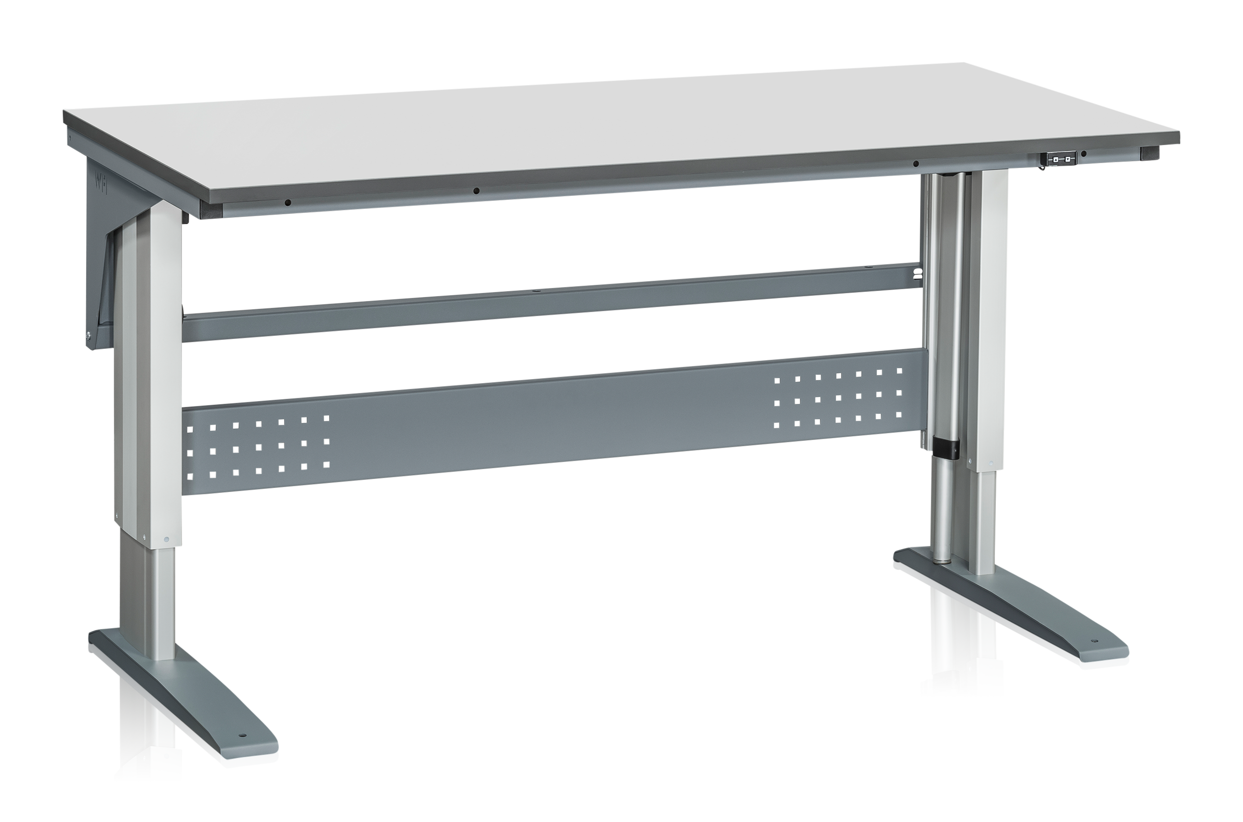 Arbetsbord MW300 1600X600MM INKL. GRÅ LAMINAT