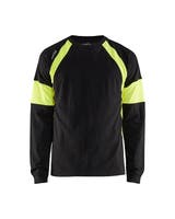 T-SHIRT 35201030 SVART/GUL 4XL