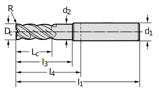 Pinnfräs MC326-10.0A4B050C-WK4 0TF