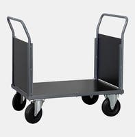 PLATTFORMSVAGN dubbel täckski va 1000X700 MM Grå