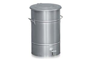 Avfallsbehållare 70 l inkl. Fo tpedal Galvaniserad