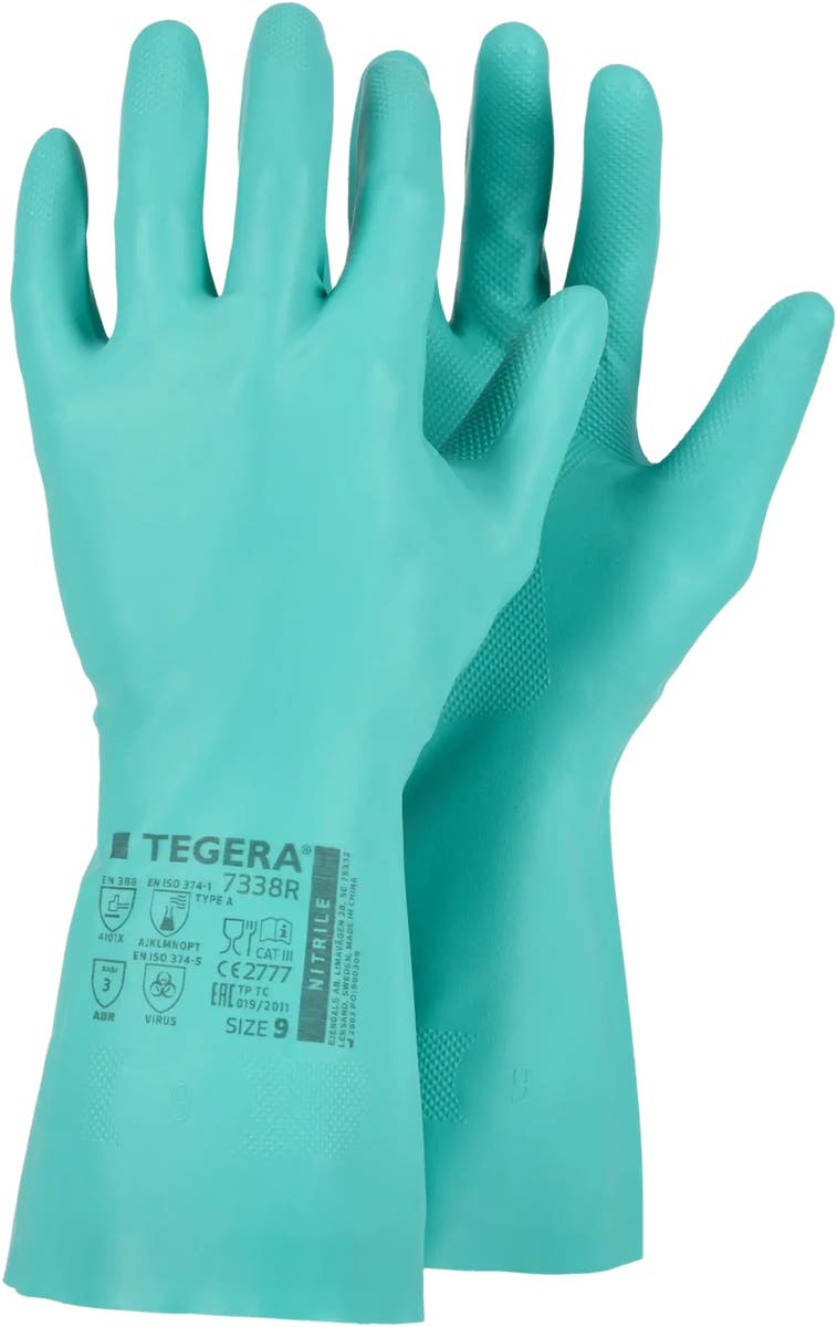 Kemikalieskyddshandske TEGERA® 7338R CHEMFORCE 10