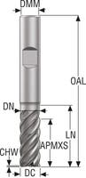 PINNFRÄS HM JS755100E3C.3Z5-HXT