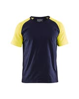 T-SHIRT 35151030 SVART/GUL 3XL
