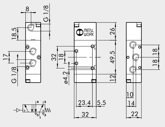 VENTIL PNV 25 PNS 1/8