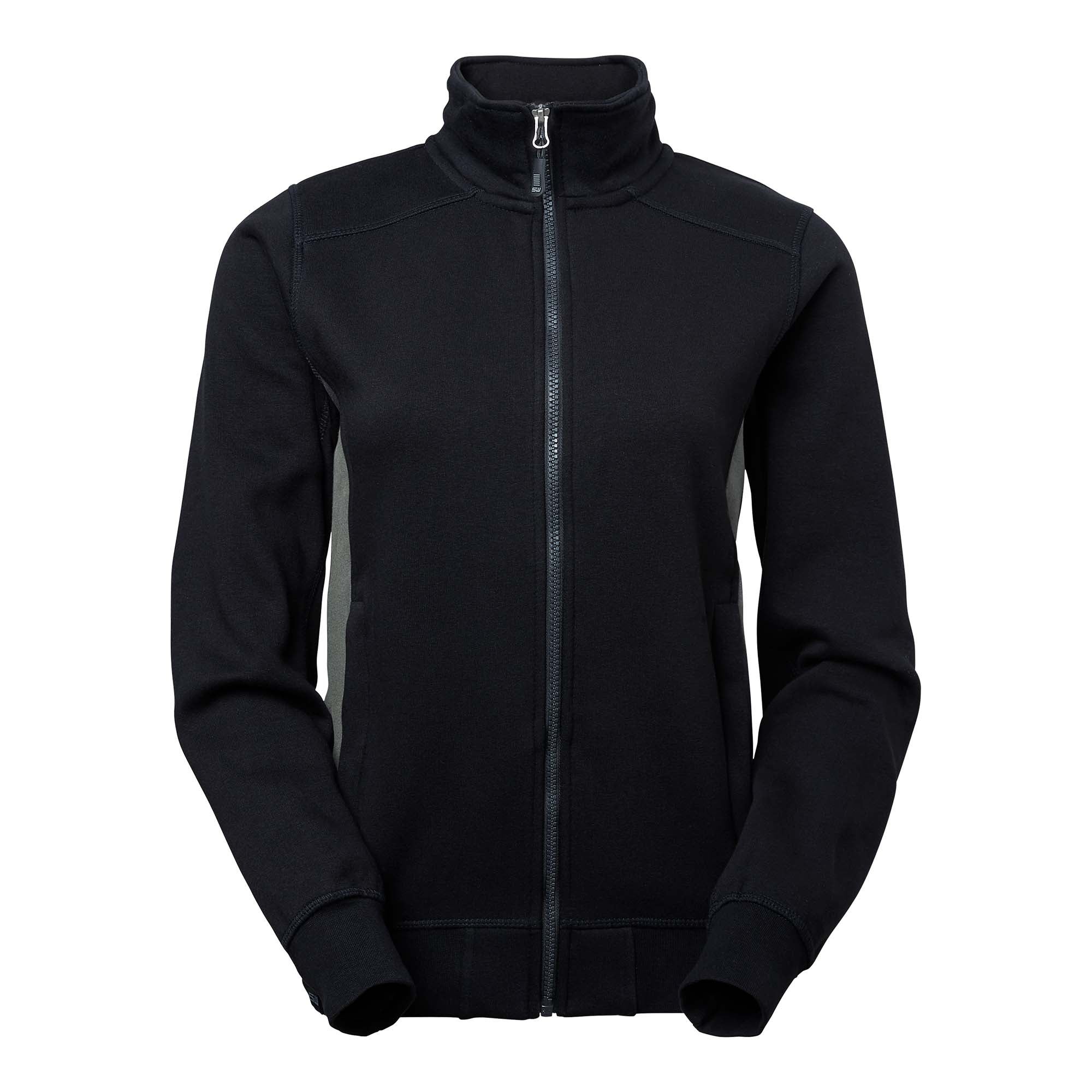 LUCY ZIP COLLAR SVART/GRÅ M