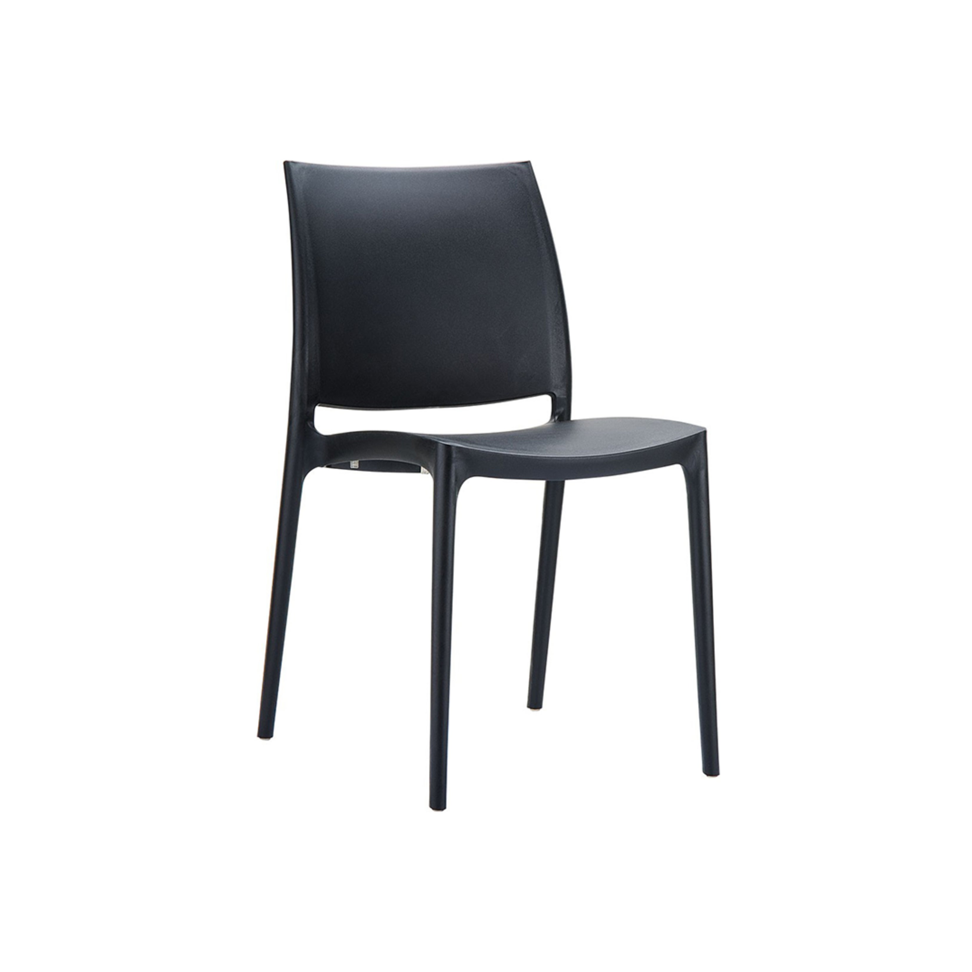 Maya, stapelbar stol, svart plast