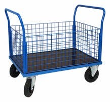 PLATTFORMSVAGN, 700x1000 900 mm BLÅ LACKERAD