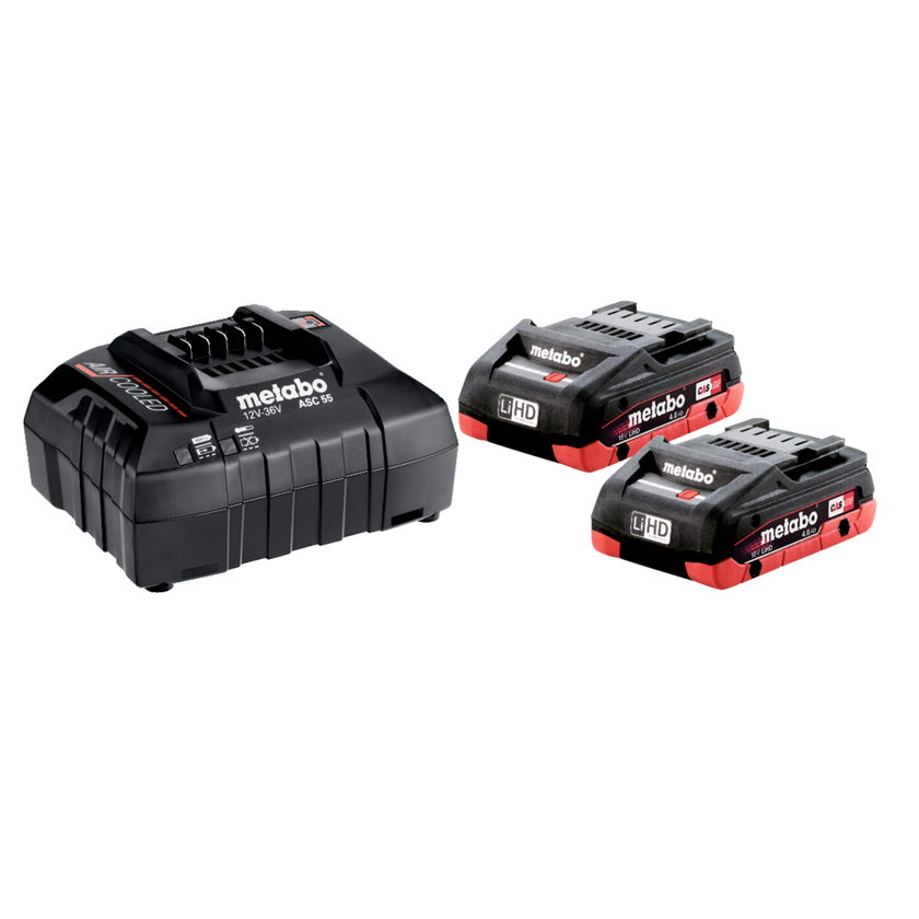 Batterisats 18 V 2 x LiHD 4,0 Ah med laddare