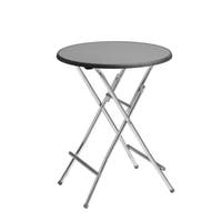 Flip, Ø85 cm, svart skiva, galvat stativ