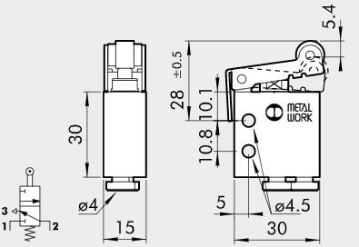VENTIL VME 1-02 3/2 NC 4