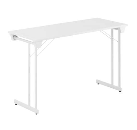 Kongress style, 120x50 cm, vit skiva, vitt stativ