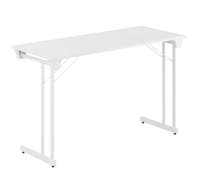 Kongress style, 120x50 cm, vit skiva, vitt stativ