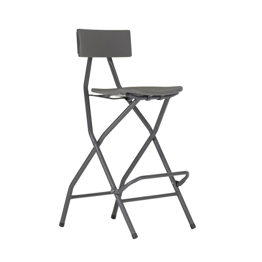 Alvar Stool, Zown New Classic, fällbar stol, mörkgrå sits, m