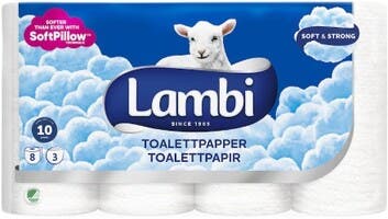 Toapapper  3-lag nyfiber Lambi  40rl/bal