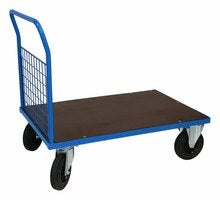 PLATTFORMSVAGN, 800X1200 900 MM BLÅ LACKERAD