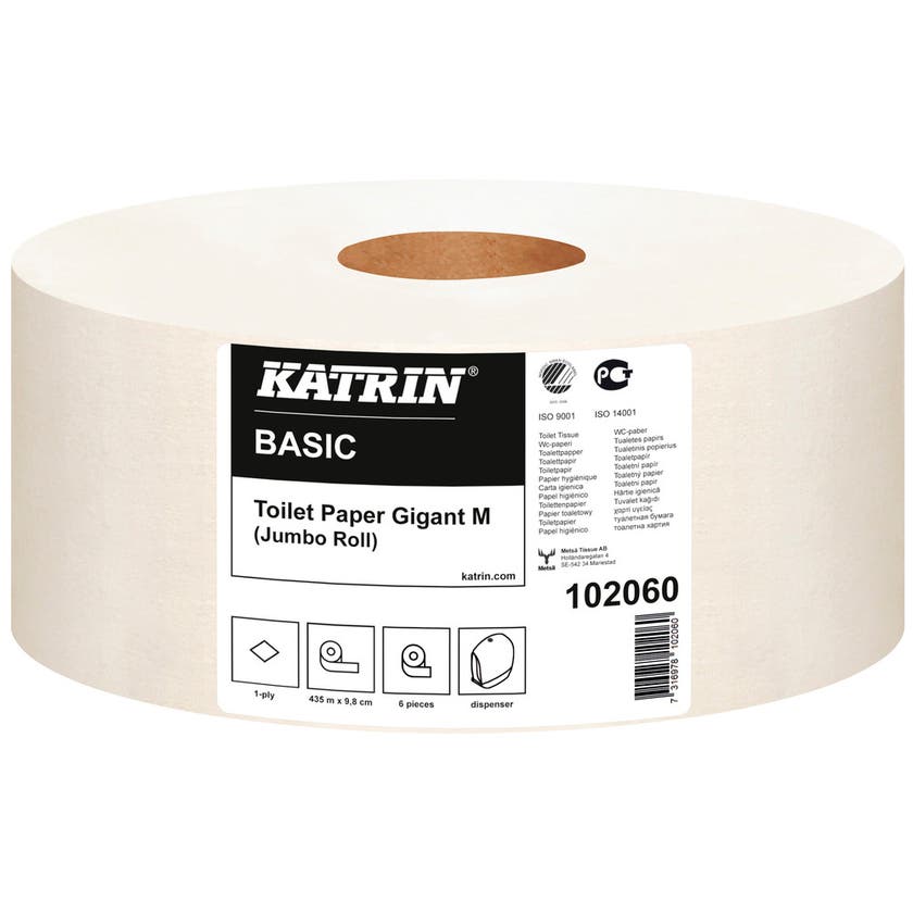 Toalettpapper Basic 102060 M 435m 6 rle/bal