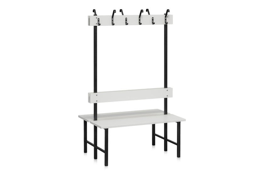 Sittbänk Dubbelsektion 1000 mm Ljusgrå Laminat