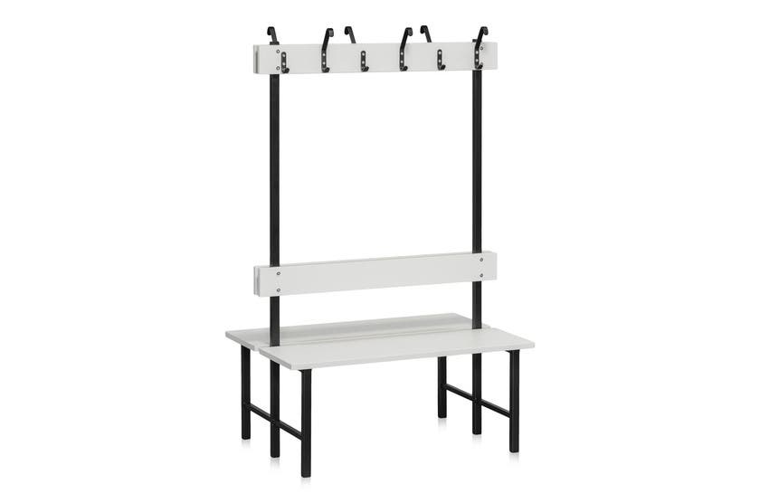 Sittbänk Dubbelsektion 1000 mm Ljusgrå Laminat