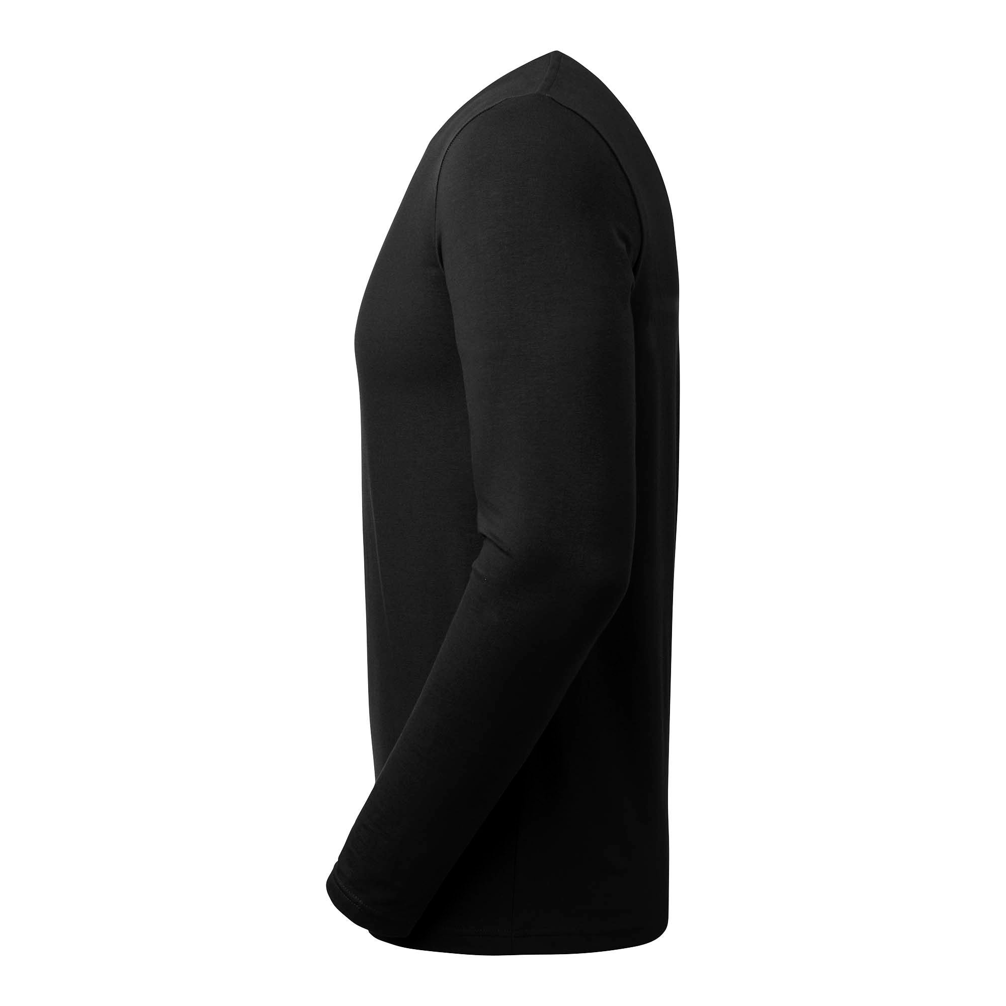 T-SHIRT LEO MS RN LS GOTS SVART 3XL