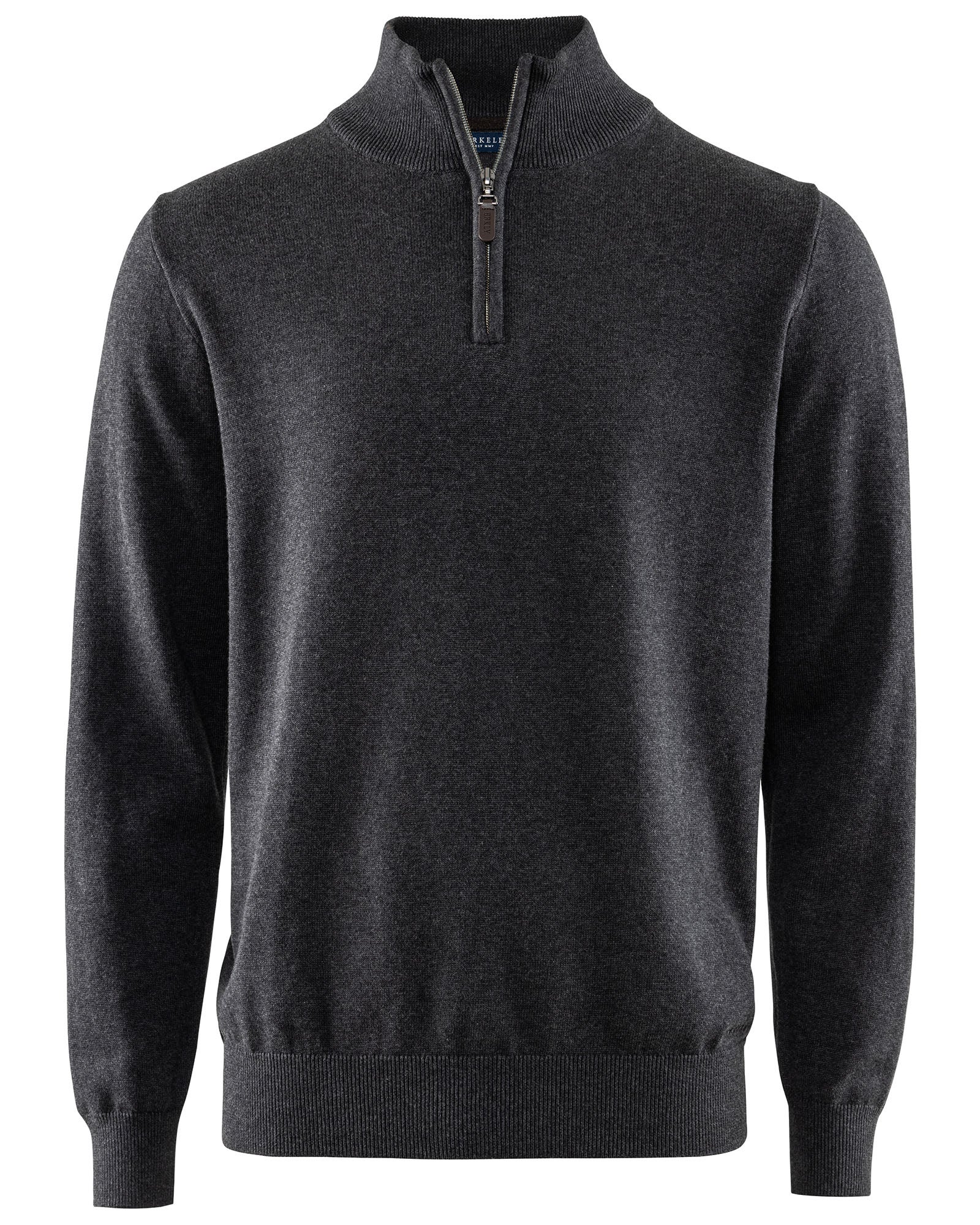 BROCKTON COTTON HALFZIP DGREY S