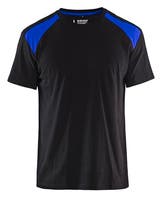T-SHIRT 33791042 SVART/BLÅ XXL