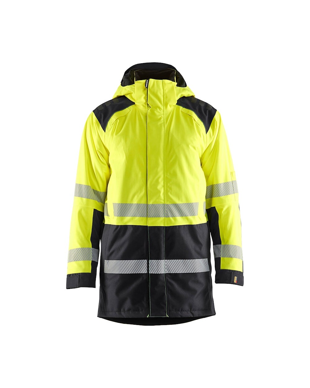 VINTERPARKAS VARSELGUL/SVART XL