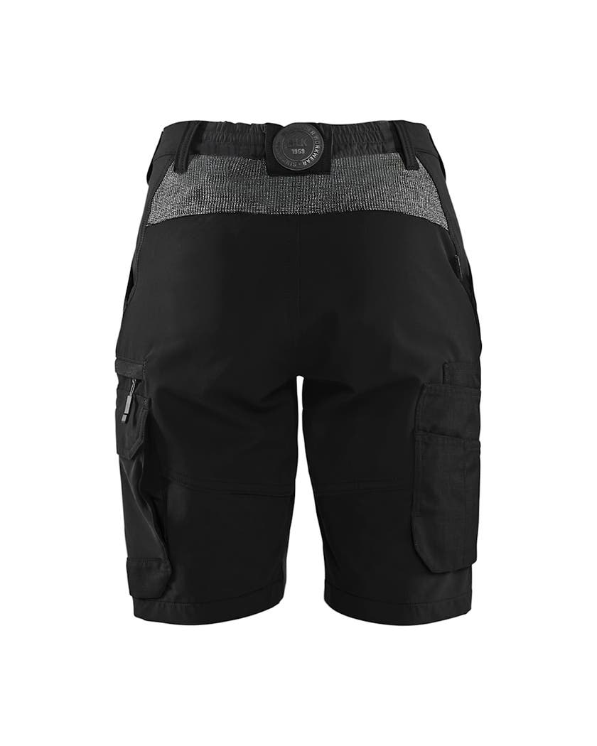 Serviceshorts 4-vägsstretch Da m Svart/Mörkgrå C42