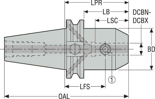HÅLLARE CAT40ADB-EM0.750-1.750