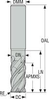 PINNFRÄS HM JHP780140E2R040.0Z4-M64