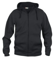 Hood tröja med zip Svart L Basic Hoody FZ New Wave