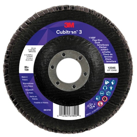 Cubitron 3 lamellrondell 1169F , 80+, T29-konisk, 115mm × 22