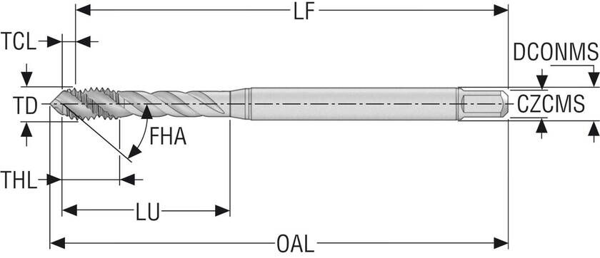 GÄNGTAPP T32-R40N01C03-3X0.5-6 3R