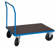 PLATTFORMSVAGN, 800X1200 900 MM BLÅ LACKERAD