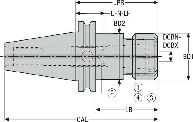 HÅLLARE CAT40ADB-ER25-4.000