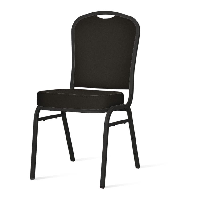 Svea, stapelbar stol, svart ty g, svart stativ
