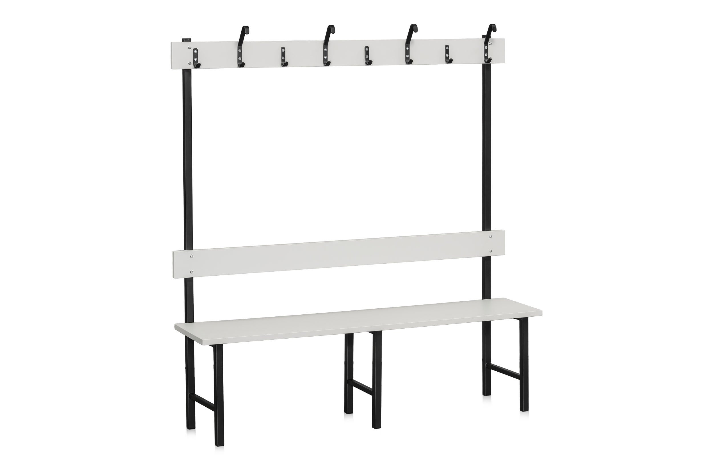 Sittbänk enkelsidig 1500mm ljusgrå laminat