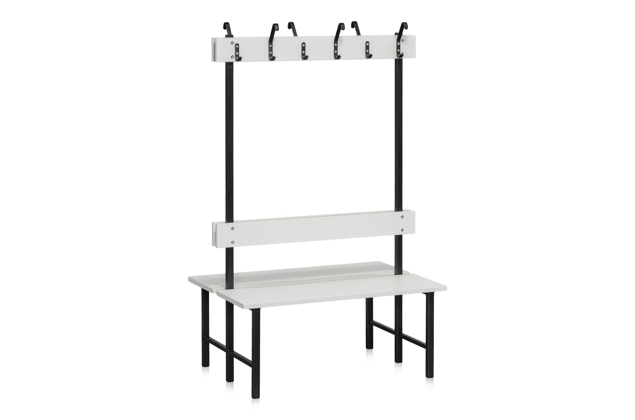 Sittbänk Dubbelsektion 1000 mm Ljusgrå Laminat