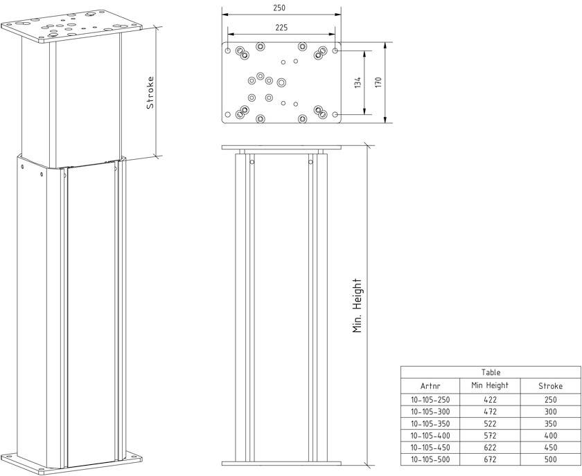 Lyftpelare LC 200D Eldrift S25 0