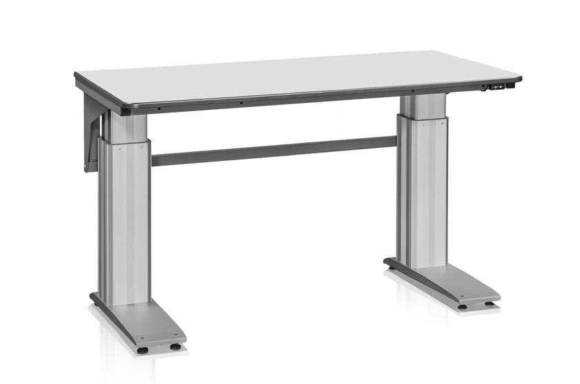 Bordsstativ W 500 1600x800 mm Grå Laminat