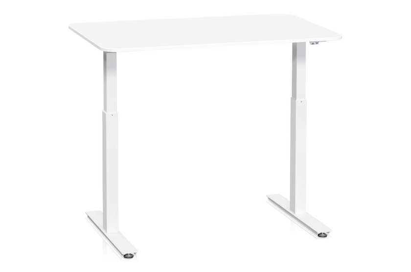 Skrivbord Sitt&Stå 1200x800 mm Vit Laminat Vitt Stativ
