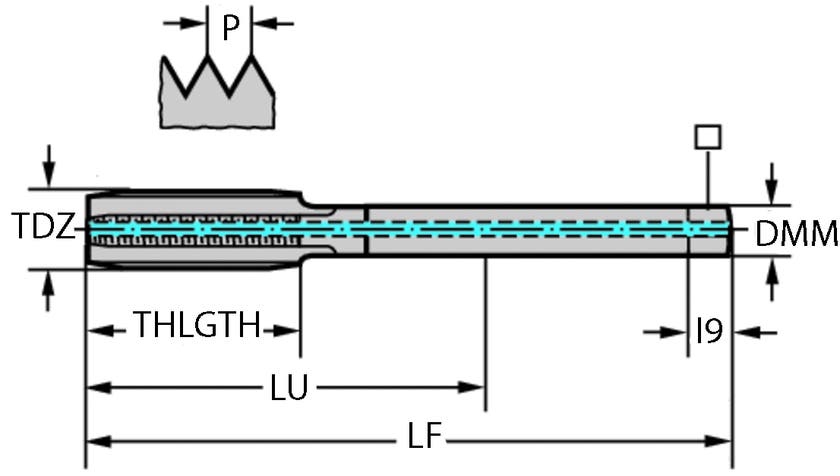 GÄNGTAPP E2136416-M12X1.5 M 12X1,5-6HX 100/21/9/4