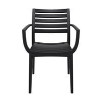 Artemis stapelbar stol med arm stöd, svart