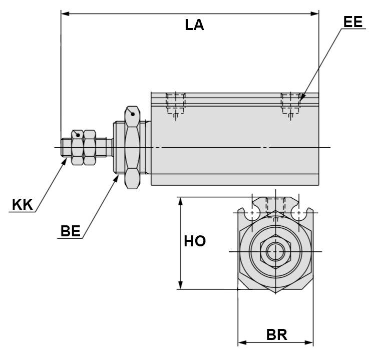 CDJP2B16-30D PINNCYLINDER